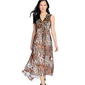 Kate & Mallory Animal 🐆 Print Maxi Sleeveless Dress | SZ 1X